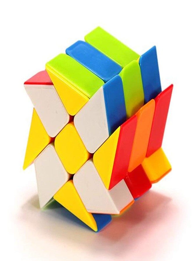 Kiditos MoYu Windmill Cube 3x3 Shape Mod Twisty Puzzle Stickerless Cube, Multicolour - Image 2